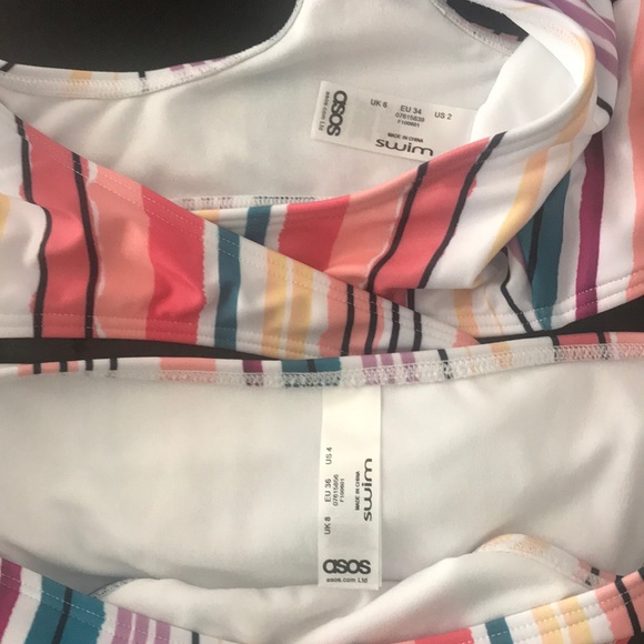 ASOS DESIGN pastel stripe bikini - Picture 6 of 6